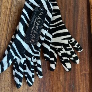 Vintage Rampage Black and White Striped Gloves